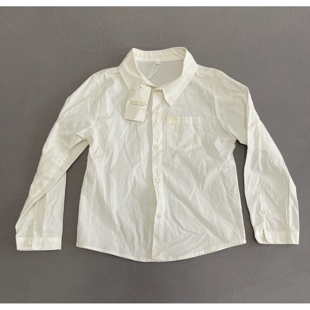 Sangtree Kids Long Sleeve Button-Up Dress Shirt